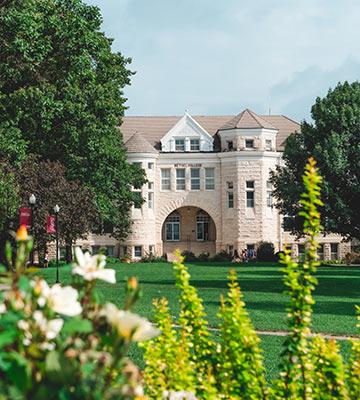 Ad Building in summer