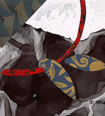 Detail from "The Vineyard" by Denise Brueggeman