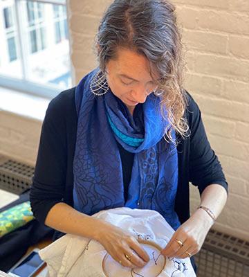 Rachel Epp Buller at a recent artist residency