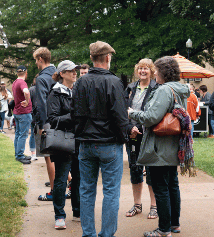 Meeting friends at Fall Festival 2021