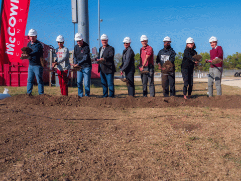 Fall Festival groundbreaking for stadium locker room