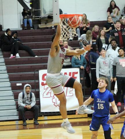 Men's basketball slam dunk