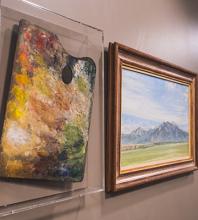 "Untitled (Taos Mountain," an oil painting by Milford E. Greer Jr.