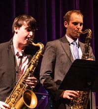 Caleb Abbott and Joel Boettger, saxophones