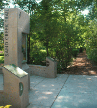 Start of Sand Creek Trail at Memorial Grove