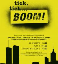 Detail of tick, tick... BOOM! poster