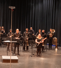 Wind Ensemble in Krehbiel Auditorium