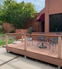 Exterior of coffee shop at Bethel College